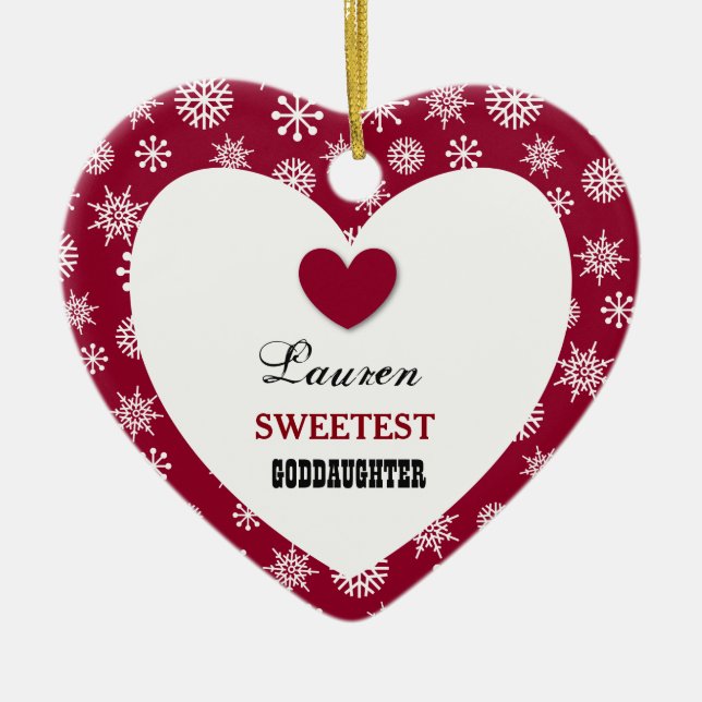 Mest sweetest hjärta Z09 för Julgransprydnad Keramik (Framsidan)