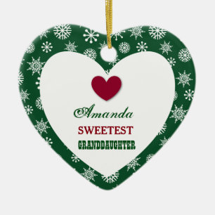Mest sweetest sondottersnöflingor och hjärta Z15 Julgransprydnad Keramik
