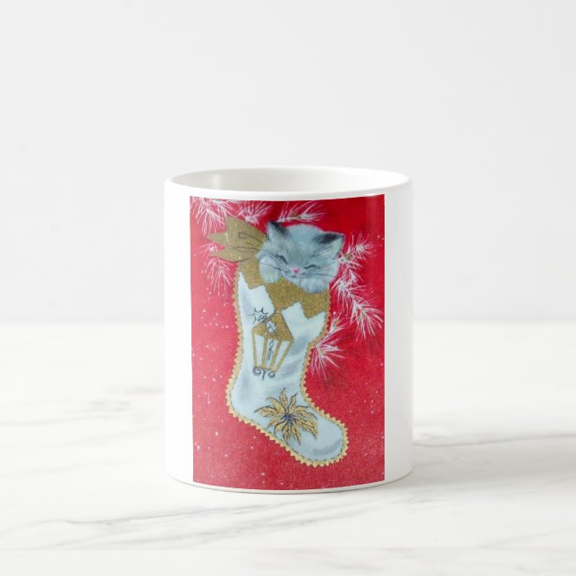 Mest sweetest vintagejulkattunge kaffemugg (Center)