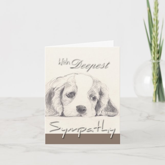 Mest sympati - Hund Sympathy Card with Quote Kort (Framsida)