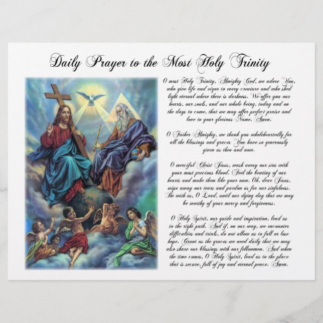 Mest Trinity Daily Prayer Flyer i Heligan (Framsidan)