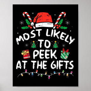 Mest trolig att ta sig till jultomten i Presenter Poster