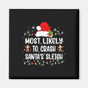 Mest trolig för Crash Santa's Sleigh Funny Christm Magnet