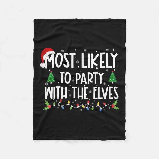 Mest trolig för Party med julfamn Fleecefilt (Framsidan)