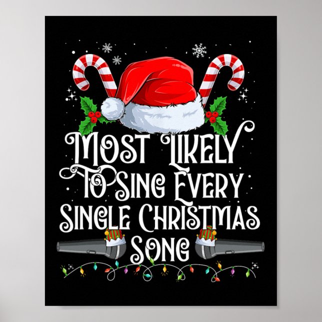 Mest trolig för Sjungan att matcha Sång Julafton Poster (Framsidan)