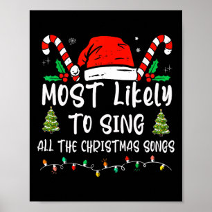 Mest trolig för Sjungan i hela julfamiljen i Sång Poster