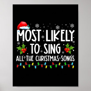 Mest trolig för Sjungan i hela julfamiljen i Sång Poster