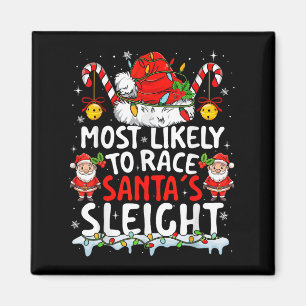 Mest trolig för Tävling Santas Sleigh-familjmatchn Magnet