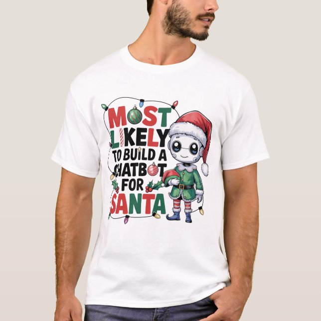 🤖 mest troliga att Bygga en chatbot till Santa Fu T Shirt (Framsida)