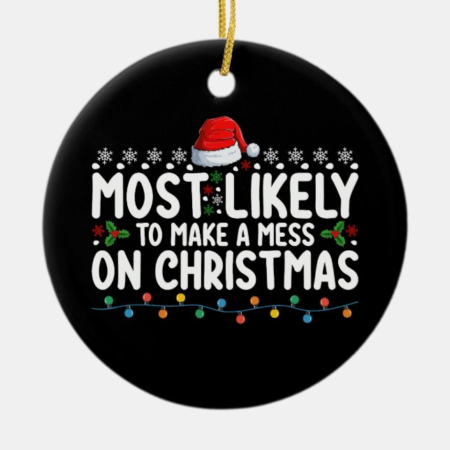 Mest troliga att göra en  på julfamiljshuset julgransprydnad keramik (Framsidan)