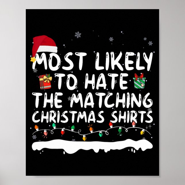 Mest troliga att hata matchande juloms fami poster (Framsidan)