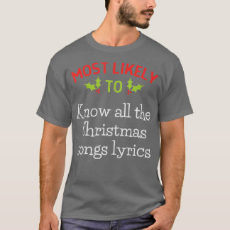 Mest troliga att känna till hela Sången-lagren T Shirt