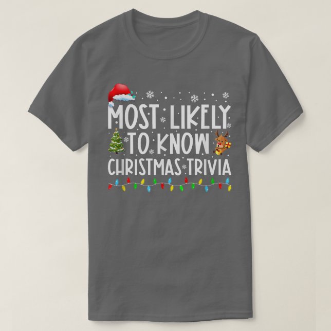 Mest troliga att känna till jultrivialen i Julafto T Shirt (Design framsida)
