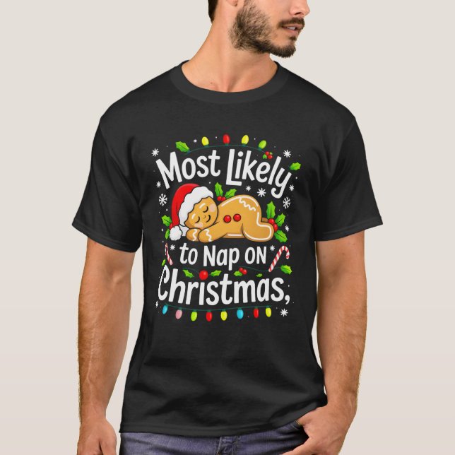 Mest troliga att klä sig på julklapp t shirt (Framsida)