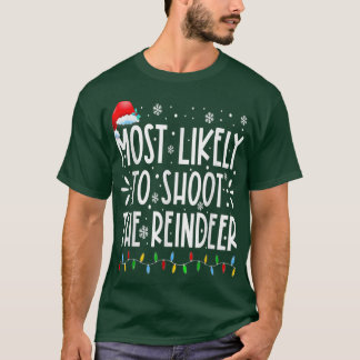 Mest troliga att skjuta upp renfamiljens jul t shirt