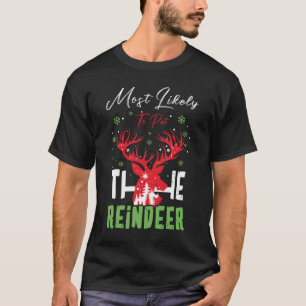 Mest troliga för att hålla renens fina jul t shirt