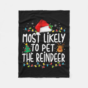 Mest troliga för att klara Renens julfamilj P Fleecefilt