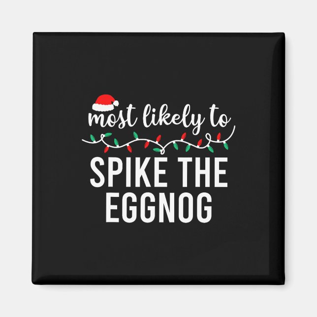 Mest troliga för julmatchande familjen Pajamas F Magnet (Framsidan)