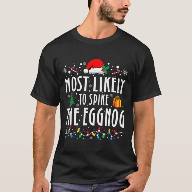 Mest troliga för Spiket av julfamiljen M T Shirt (Framsida)