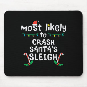 Mest troliga krasch Santas Sleigh jul Julafton Fam Musmatta