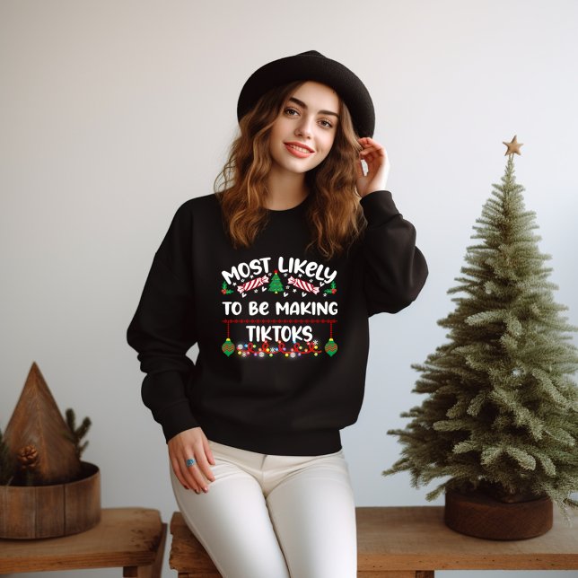 MEST TROLIGEN ATT SKAPAR TIKTOK FUNNY CHRISTMAS T SHIRT (FUNNY CHRISTMAS SAYINGS SWEATER )