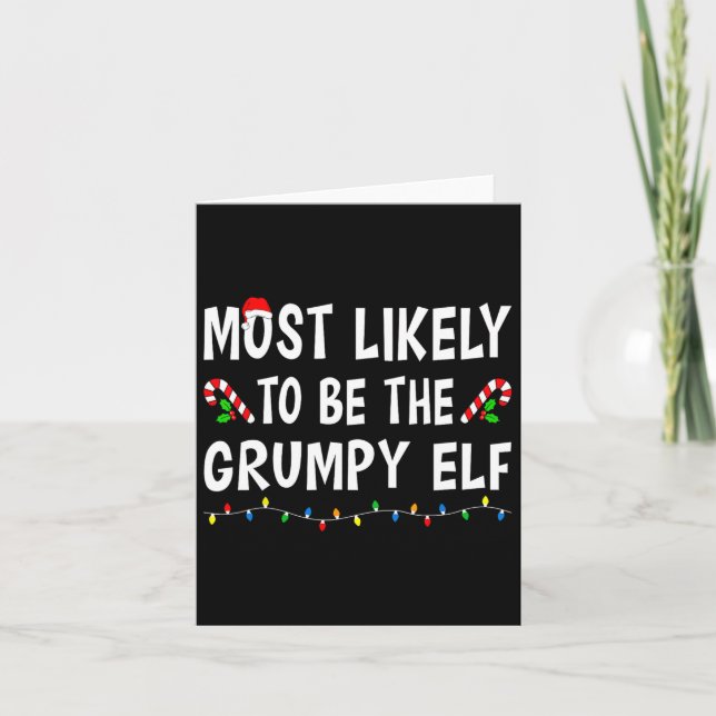 Mest troligt är det att det är den grumpy Elf Jula Kort (Framsida)