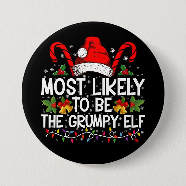 Mest troligt är Elf Funny Julafton. Knapp (Framsida)