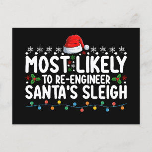 Mest troligt är Ingenjör Santas Sleigh-julen Vykort