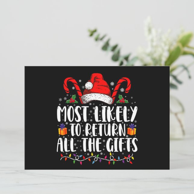 Mest troligt att alla julklappar kommer tillbaka inbjudningar (Stående Fram)