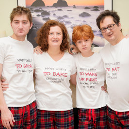 Mest troligt att baka kakor i julfamiljen party t shirt