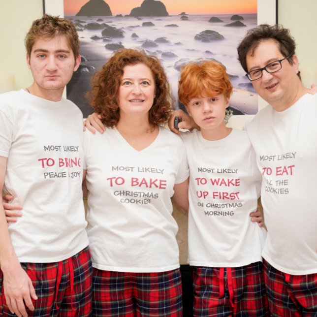Mest troligt att baka kakor i julfamiljen party t shirt (Skapare uppladdad)