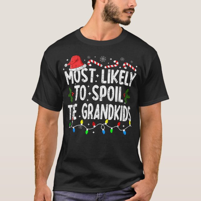 Mest troligt att Barnbarn-familjens Christma först T Shirt (Framsida)