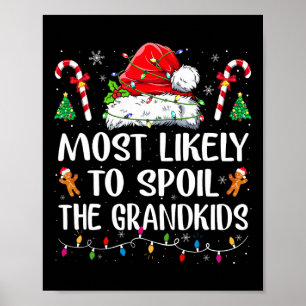 Mest troligt att Barnbarn Roligt Jul G Poster