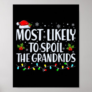 Mest troligt att Barnbarn Roligt Jul G Poster