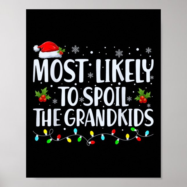 Mest troligt att Barnbarn Roligt Jul G Poster (Framsidan)