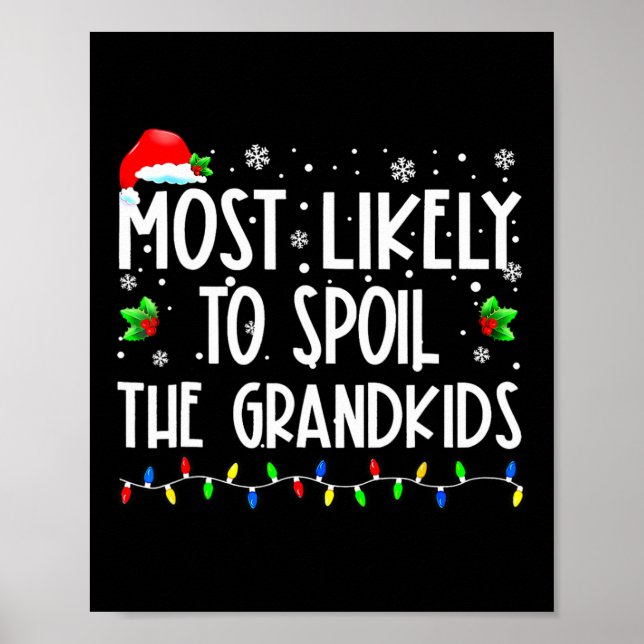 Mest troligt att Barnbarn Roligt Jul G Poster (Framsidan)