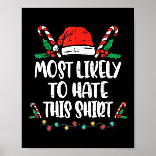 Mest troligt att den här familjejulen Pajama Poster
