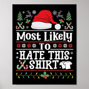 Mest troligt att den här Tee-familjen i Julafton k Poster