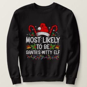 Mest troligt att det blir jultomtens Witty-jul Lång Ärmad Tröja