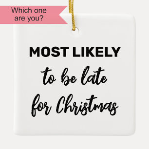 Mest troligt att det blir sent till jul julgransprydnad keramik