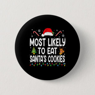 Mest troligt att du äter julfamiljen Santas Cookie Knapp