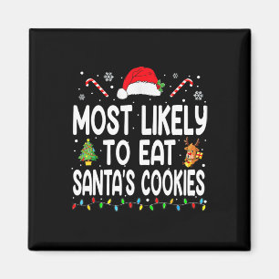 Mest troligt att du äter julfamiljen Santas Cookie Magnet