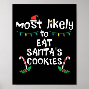 Mest troligt att du äter jultomte Julafton Famil Poster