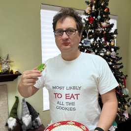 Mest troligt att du äter kakor i julfamiljen party t shirt