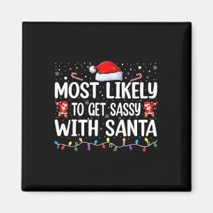 Mest troligt att du blir glad med jultomten. magnet