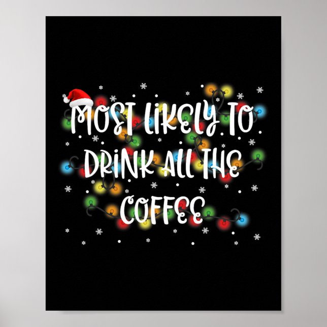 Mest troligt att du dricker hela kaffefamiljen Mat Poster (Framsidan)