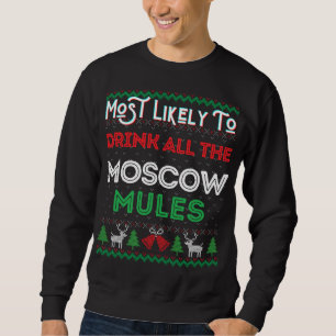 Mest troligt att du dricker hela Moskvas lilla ugg Lång Ärmad Tröja