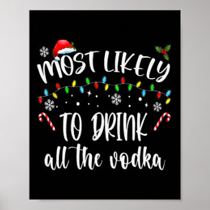 Mest troligt att du dricker hela Vodka-juldrycken Poster