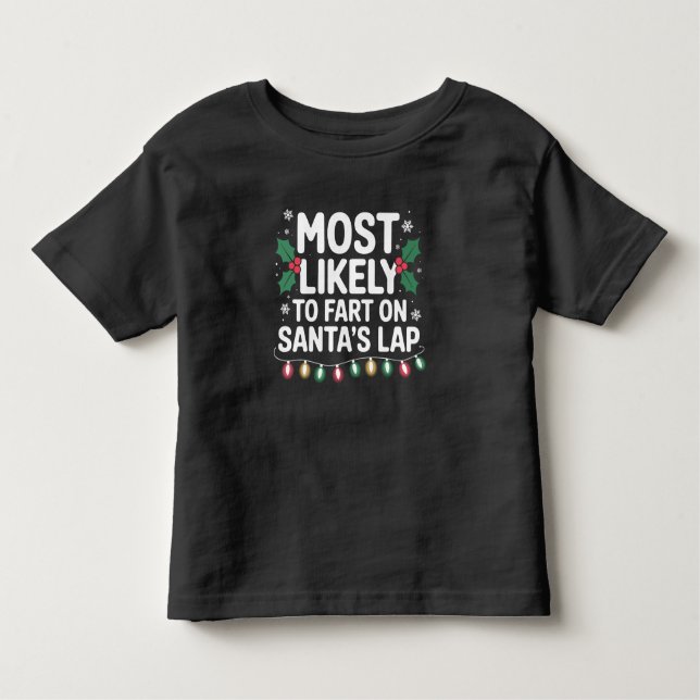 Mest troligt att du kan börja matcha tomtens famil t shirt (Framsida)