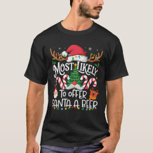 Mest troligt att du kan erbjuda Santa A Beer-famil T Shirt